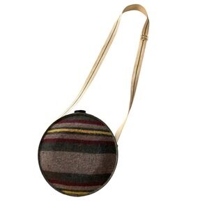 Vintage Oasis 4 Quart Galvanized Canteen w/ Striped Wool Cover Camping